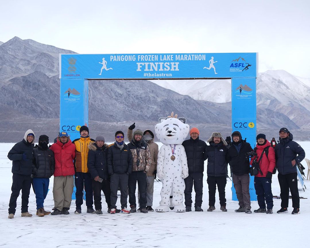 econd edition of Pangong frozen lake marathon